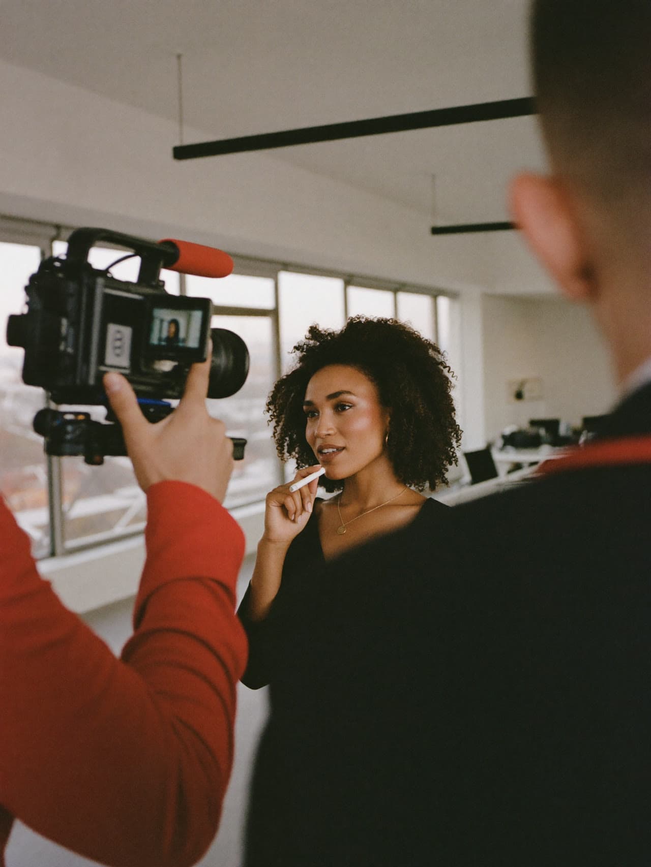 Filmteam bei einem Business-Videodreh